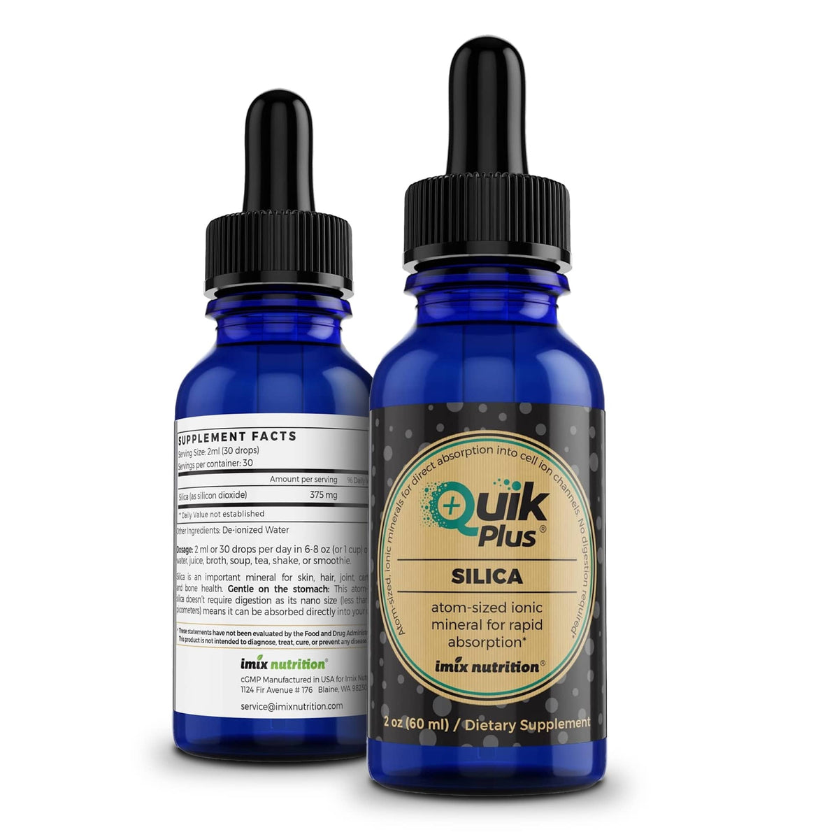 QuikPlus Atom-sized Ionic Silica (375 mg) - 2oz – LTYG Shoppe USA