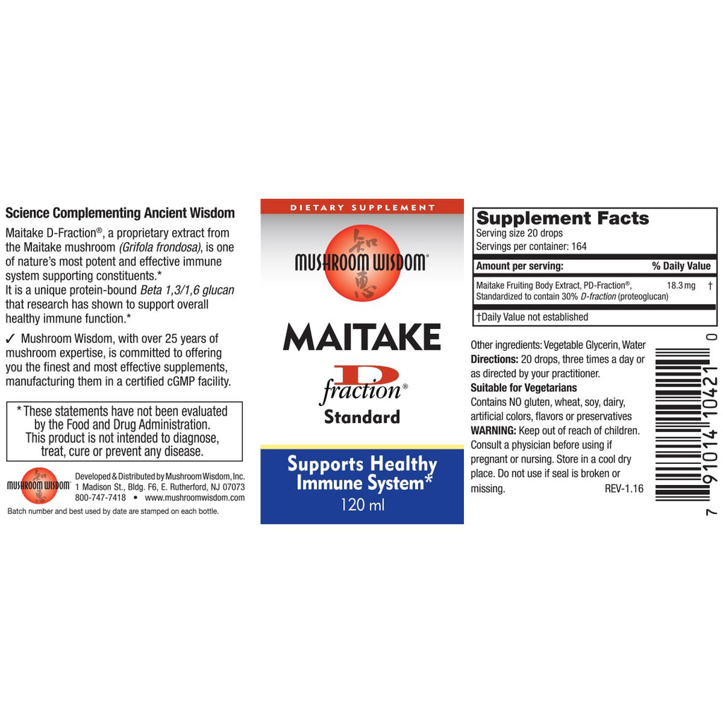 MAITAKE D-fractionÂ® Standard - 120ml