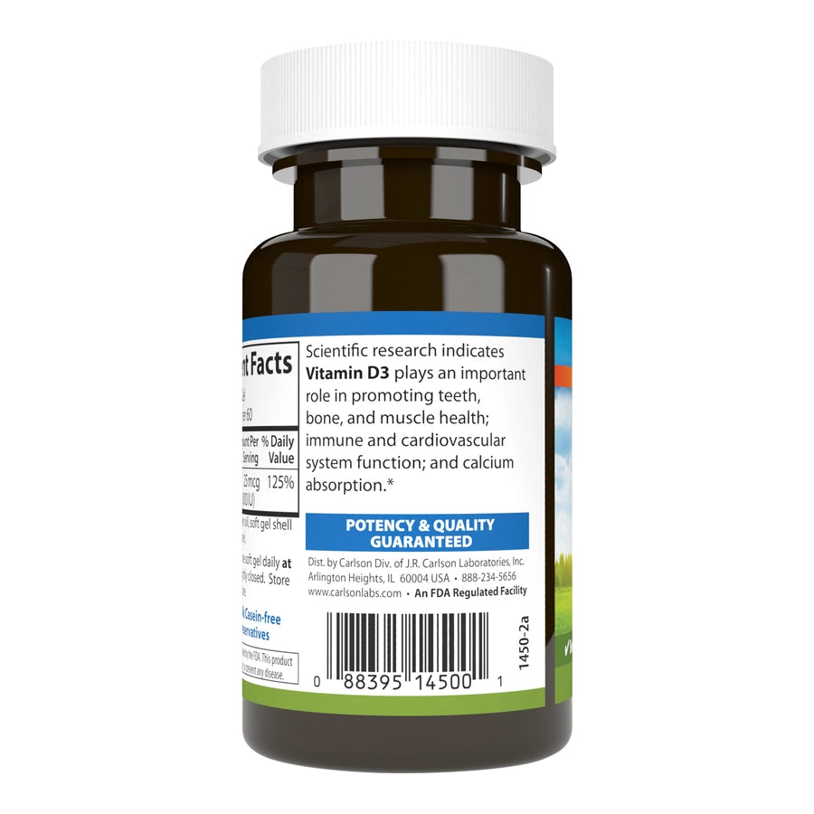 Vitamin D3 1,000 IU (25 mcg) - 100 soft gels