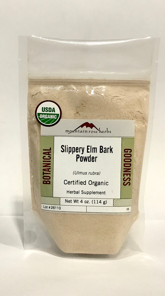Organic Slippery Elm Bark Powder - 4 oz